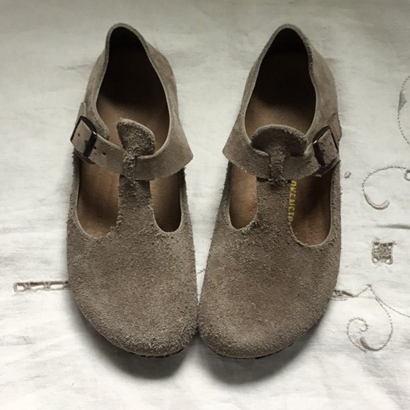 Birkenstock Shoes - Birkenstock Paris Taupe Suede Clogs